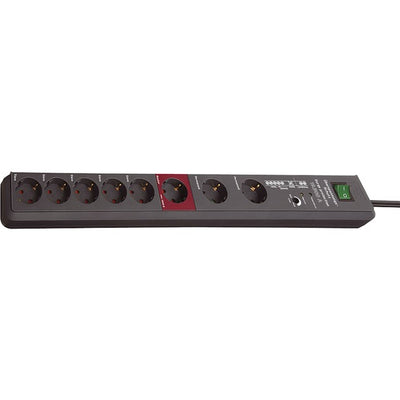 Brennenstuhl secure-tec overspanningsbeveiliging 19.500 a 8-voudig antraciet 3m h05vv-f 3g1,5 main-follow
