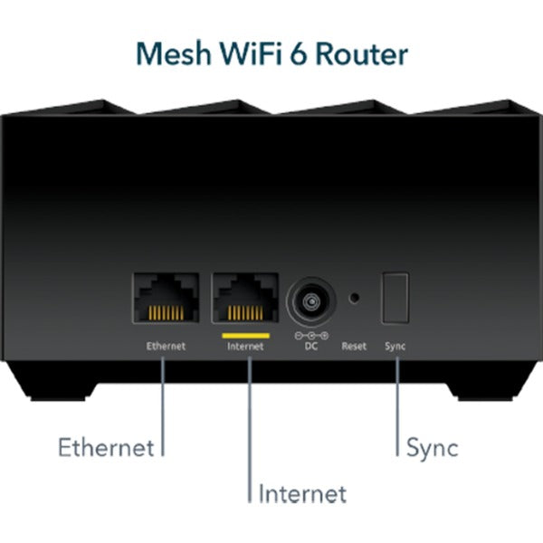 Netgear nighthawk mk73s mesh wifi 6 3-pack mesh router (zwart, 1x router, 2x satellieten )