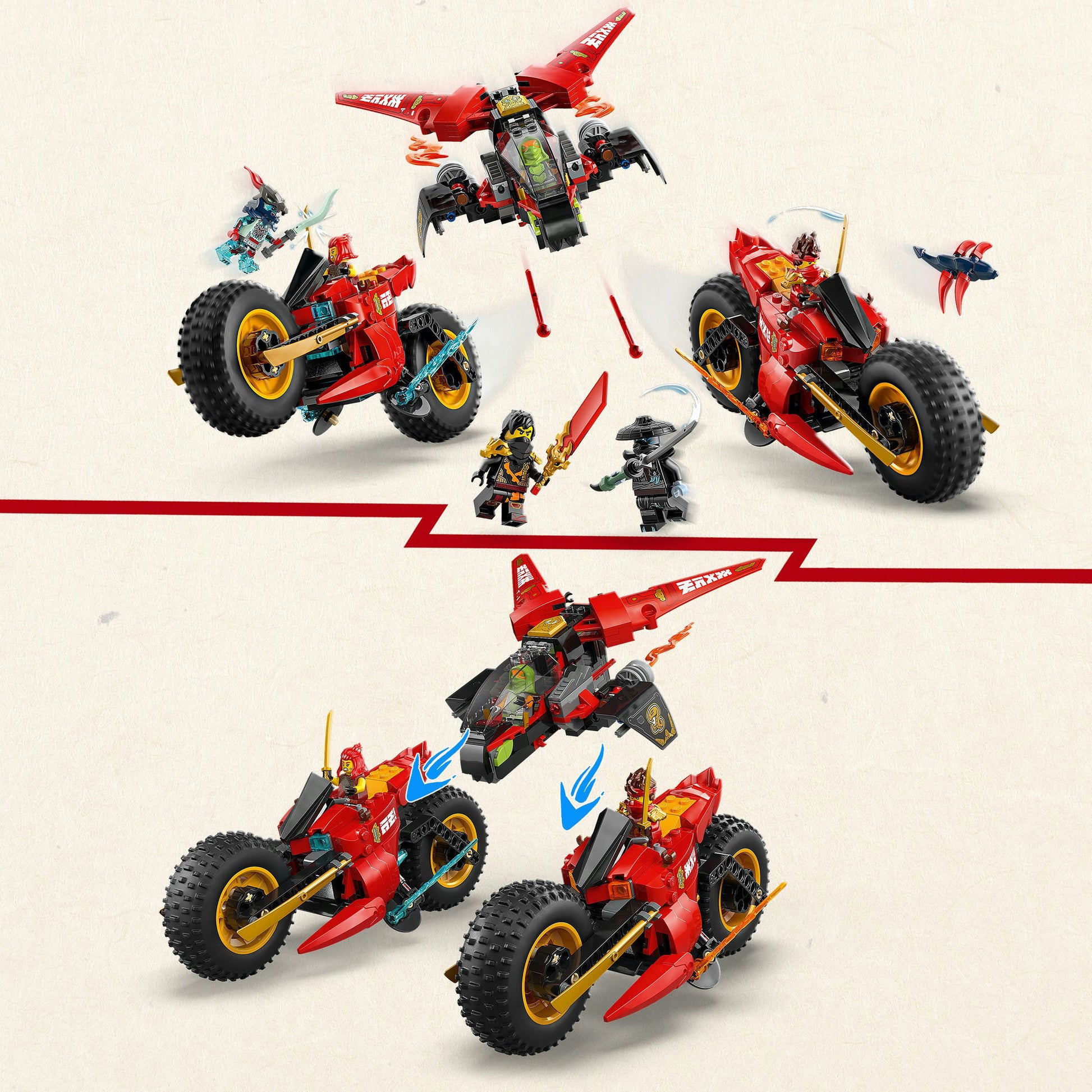 Lego ninjago - ninja strijdvoertuig constructiespeelgoed (71844)