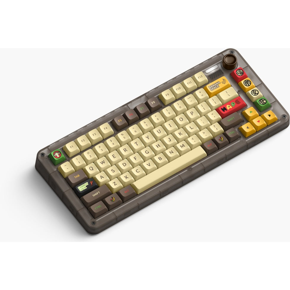 Iqunix zx75 happy ape wireless mechanical keyboard (bruin, us lay-out (qwerty), ttc holy panda, 75%, rgb leds, hot-swappable, double-shot pbt, 2.4ghz | bluetooth 5.1 | usb-c)