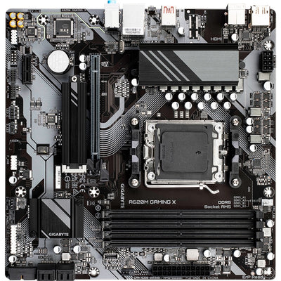 Gigabyte a620m gaming x (rev. 1.0) socket am5 moederbord (zwart grijs, raid, gb-lan, sound, µatx)