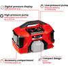 Einhell accu compressor pressito 18 21 li solo - power x-change - 18 v li-ion - aanzuigcapaciteit hogedruk- lagedrukpomp: 21 370 l min - max. werkdruk hogedrukpomp: 10.5 bar - incl. 3-delige adapterset - excl. accu en lader
