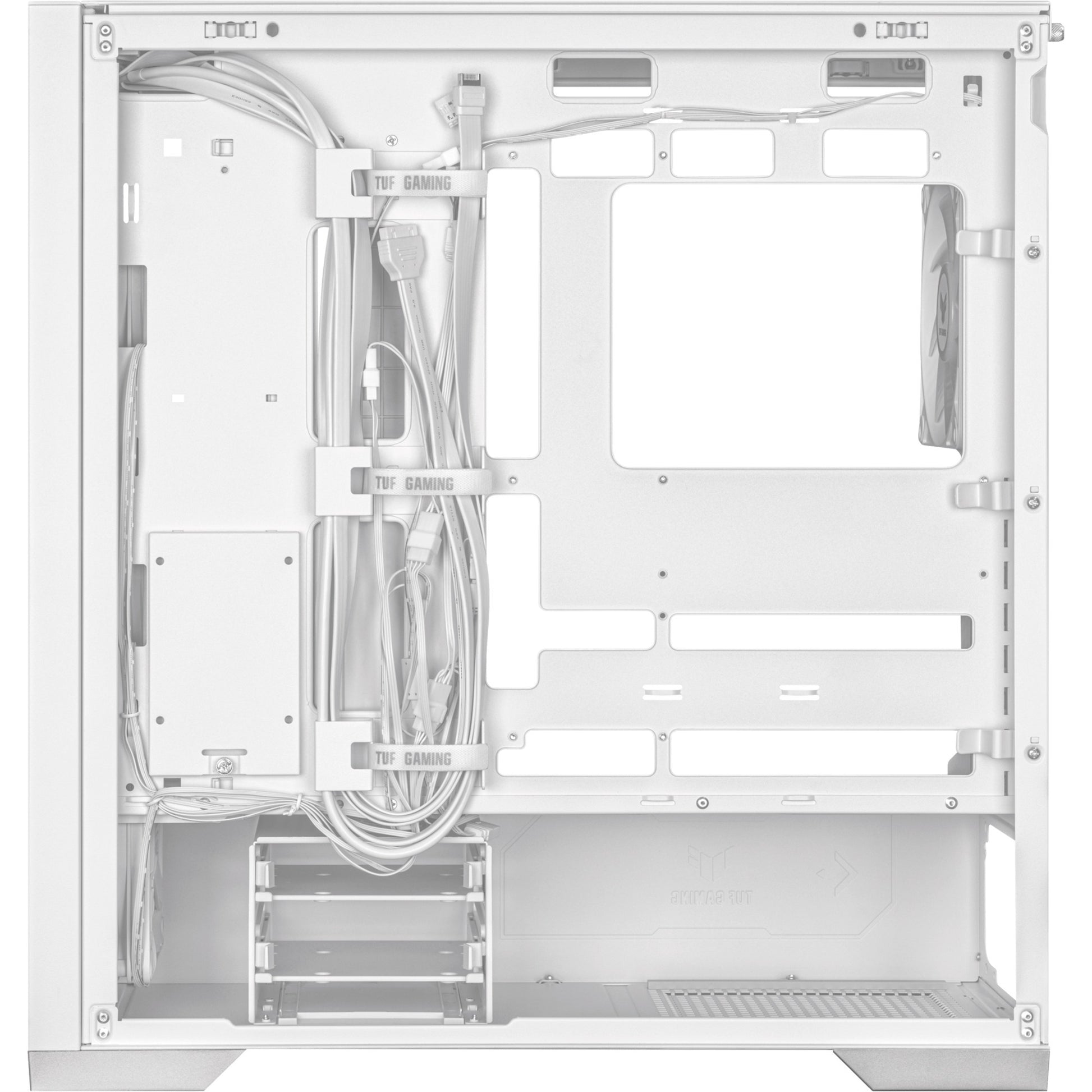 Asus tuf gaming gt302 argb midi tower behuizing (wit | 2x usb-a | 1x usb-c | rgb | tempered glass)