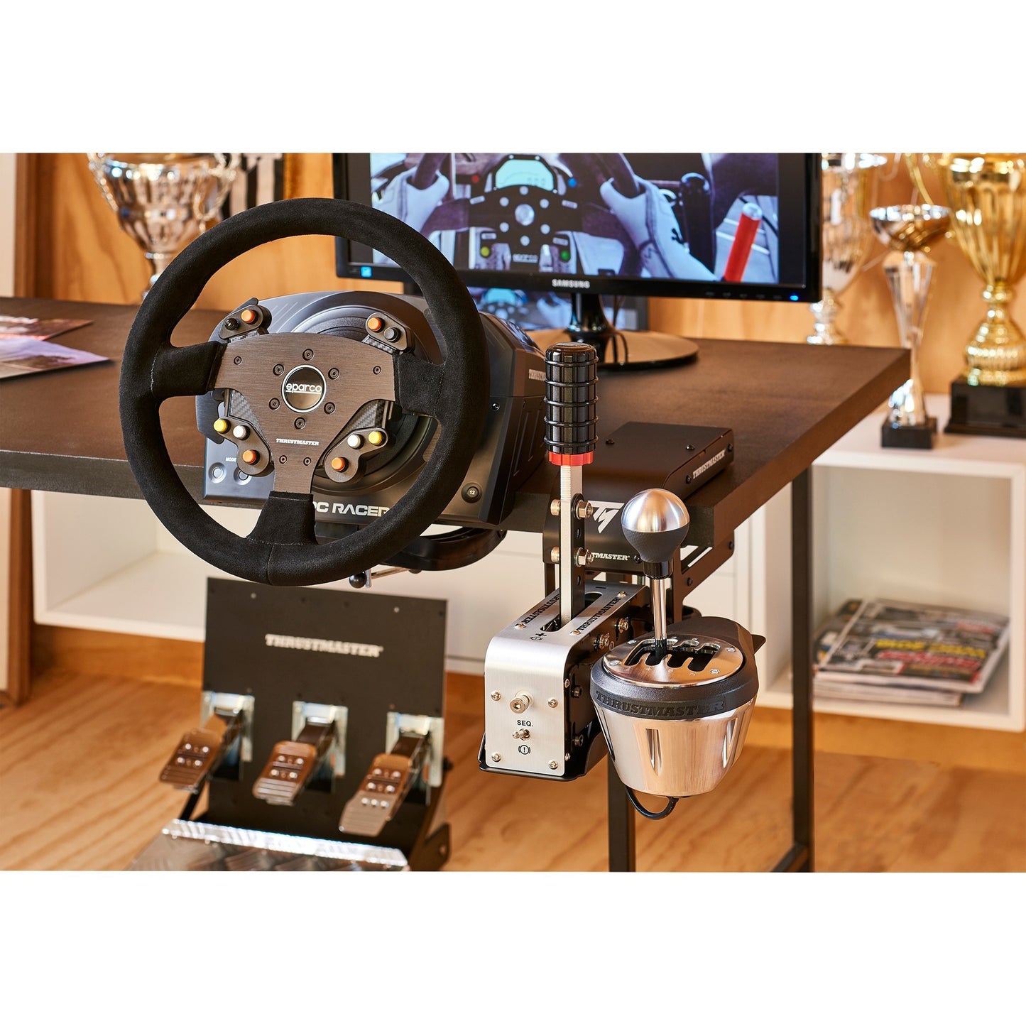 Thrustmaster tm racing clamp houder (zwart, voor tss handbrake th8a shifter)
