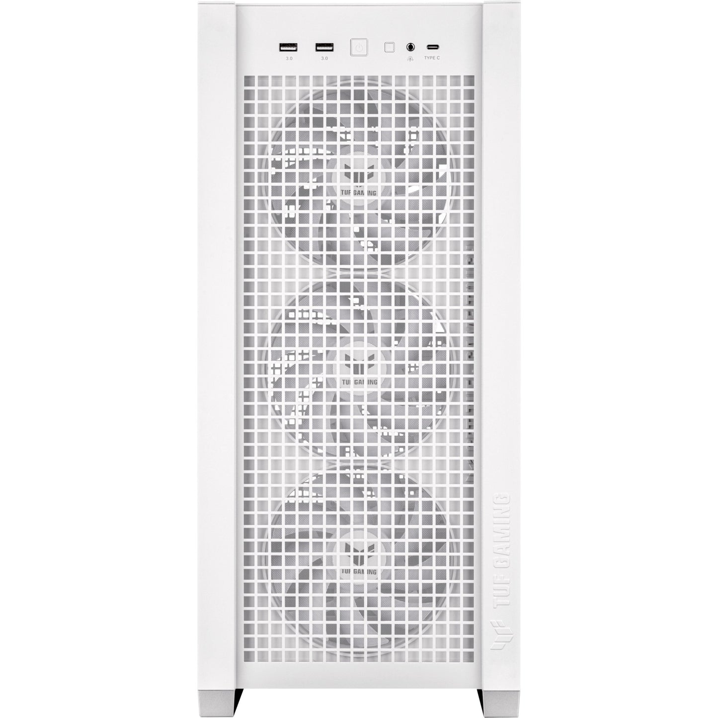 Asus tuf gaming gt302 argb midi tower behuizing (wit | 2x usb-a | 1x usb-c | rgb | tempered glass)