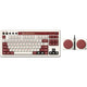 8bitdo retro mechanical keyboard fami edition (beige, us lay-out (qwerty), kailh box white, 80% (tkl), bluetooth low energy, wireless 2.4g, usb)