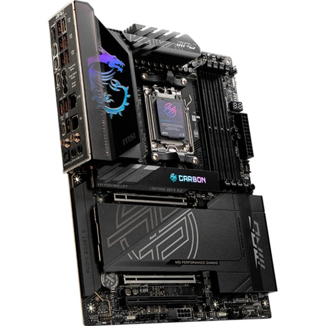 Msi mpg x870e carbon wifi socket am5 moederbord (raid, 5gb-lan, 2,5gb-lan, wi-fi 7, bt, sound, atx)