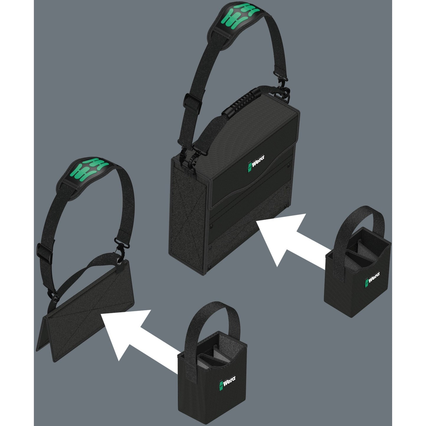 Wera 2go 4 gereedschapsdraagtas (zwart)
