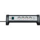 Brennenstuhl premium-office-line stekkerdoos met usb 4-voudig zwart lichtgrijs 1,8m h05vv-f 3g1,5