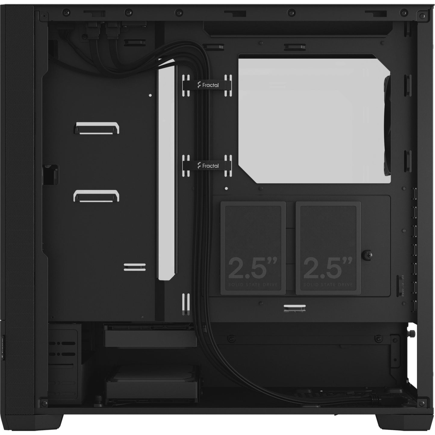 Fractal design pop silent black tg clear tint midi tower behuizing (zwart | 2x usb-a | tempered glass)