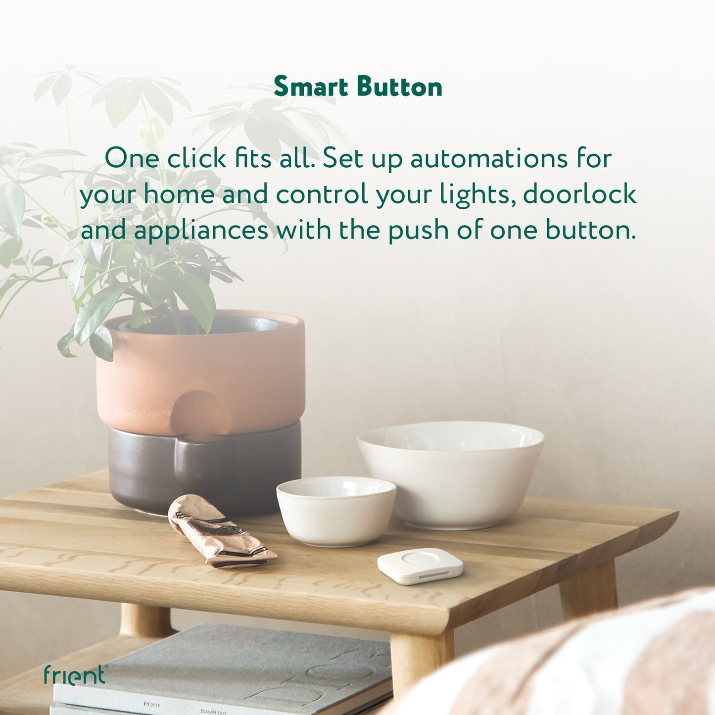 Frient smart button knop (wit, zigbee 3.0)