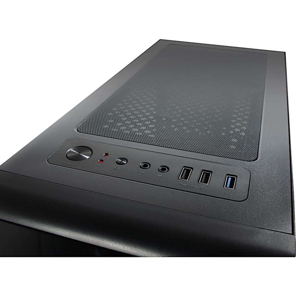 Inter-tech cxc2 midi tower behuizing (zwart | 3x usb-a | window)