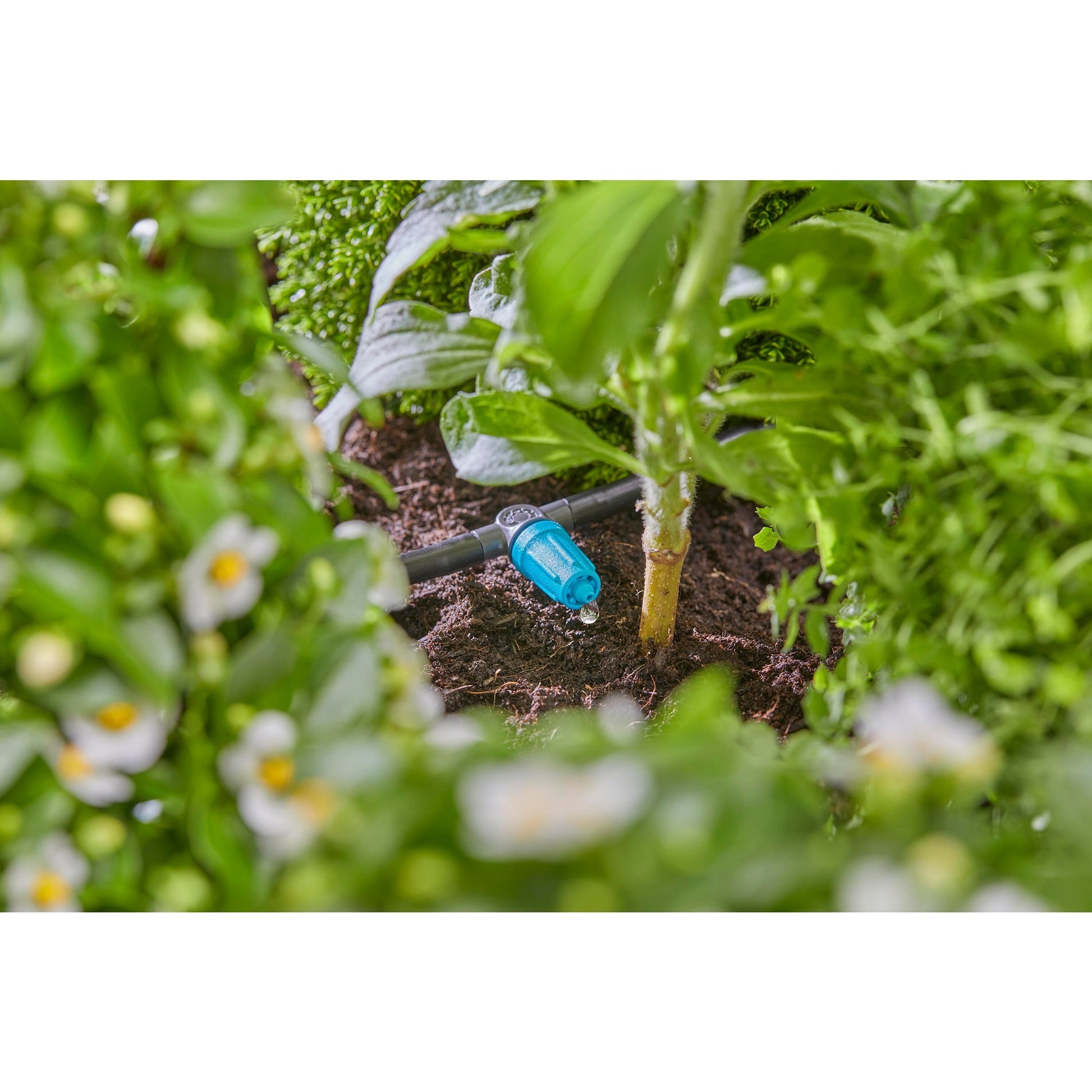 Gardena micro-drip-system verstelbare seriedruppelaar 0–15 l u druppelaar (zwart turquoise)
