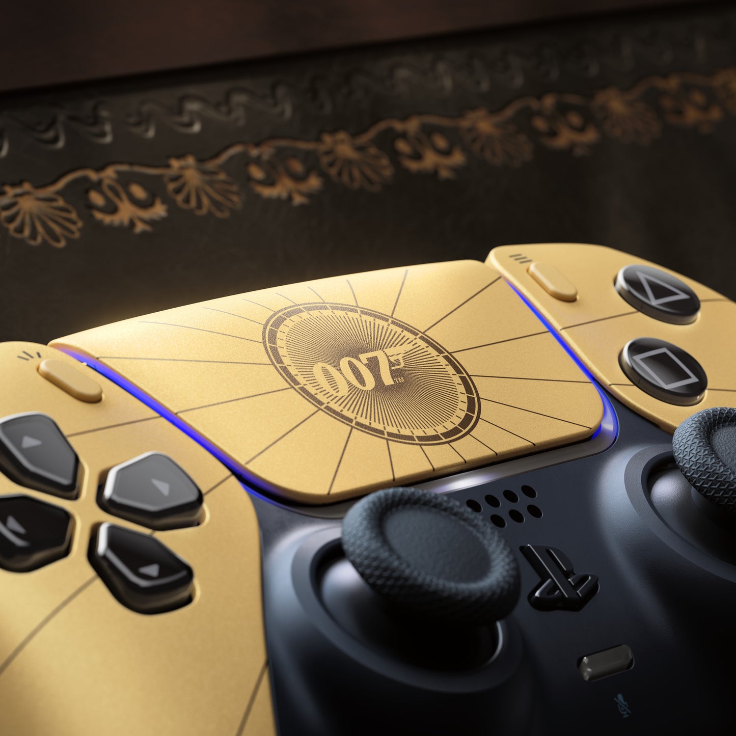 Sony interactive entertainment dualsense draadloze controller – 007 first light limited edition (goud zwart, voor playstation 5)