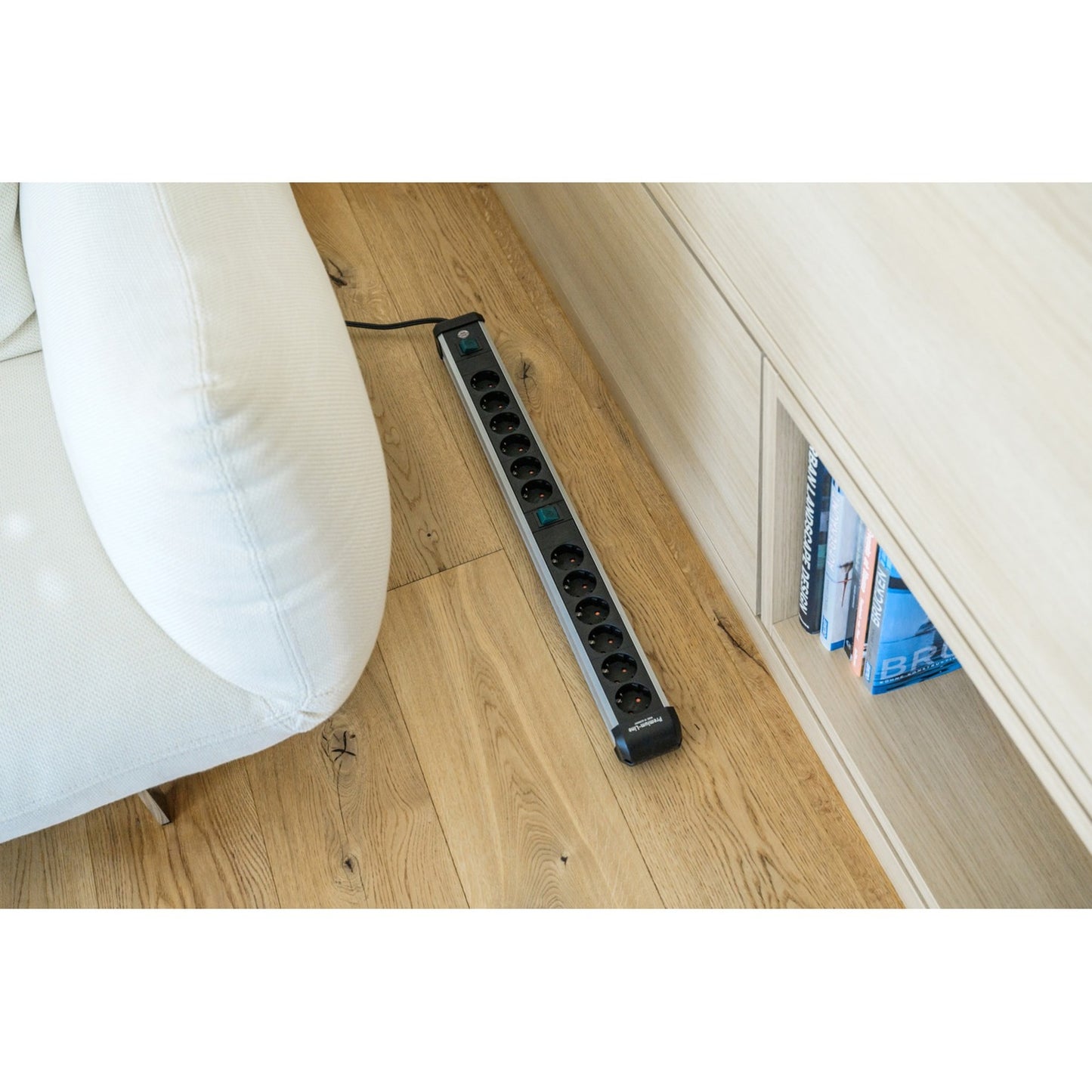 Brennenstuhl premium-alu-line stekkerdoos 12-voudig stekkerdoos (zwart zilver)