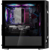Silverstone sst-fah1mb-g midi tower behuizing (zwart | 3x usb-a | tempered glass)