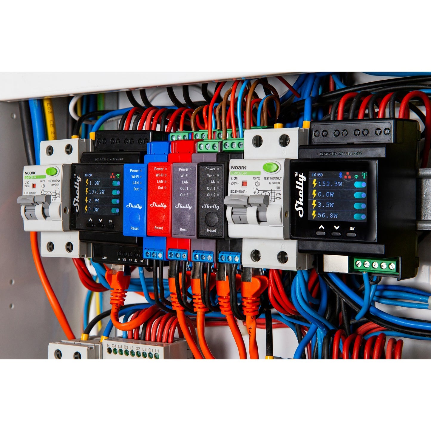 Shelly pro 4pm relais (4-kanaals, wifi, lan, bluetooth)