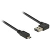 Delock easy-usb-a 2.0 male > easy-usb micro-usb-b 2.0 male kabel (zwart, 0,5 meter)