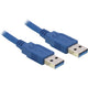 Delock usb-a 3.0 > usb-a 3.0 kabel (blauw, 1 meter)