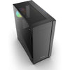 Sharkoon s25-w2 argb midi tower behuizing (zwart | 2x usb-a | 1x usb-c | rgb | tempered glass)