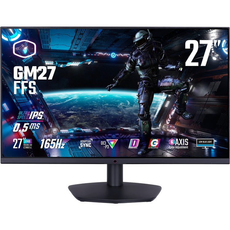Cooler master gm27-ffs 27 gaming monitor (zwart, 2x hdmi, 2x displayport, free-sync, g-sync, 165 hz)