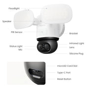 Reolink f850w trackflex floodlight wifi beveiligingscamera (wit, 4k, wifi) - afbeelding 5