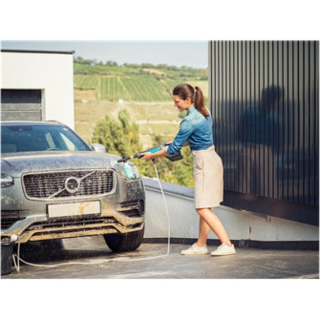 Gardena aquaclean 24 18 v p4a kant-en-klare set drukreiniger (grijs turquoise, 14800-20, accu inbegrepen)