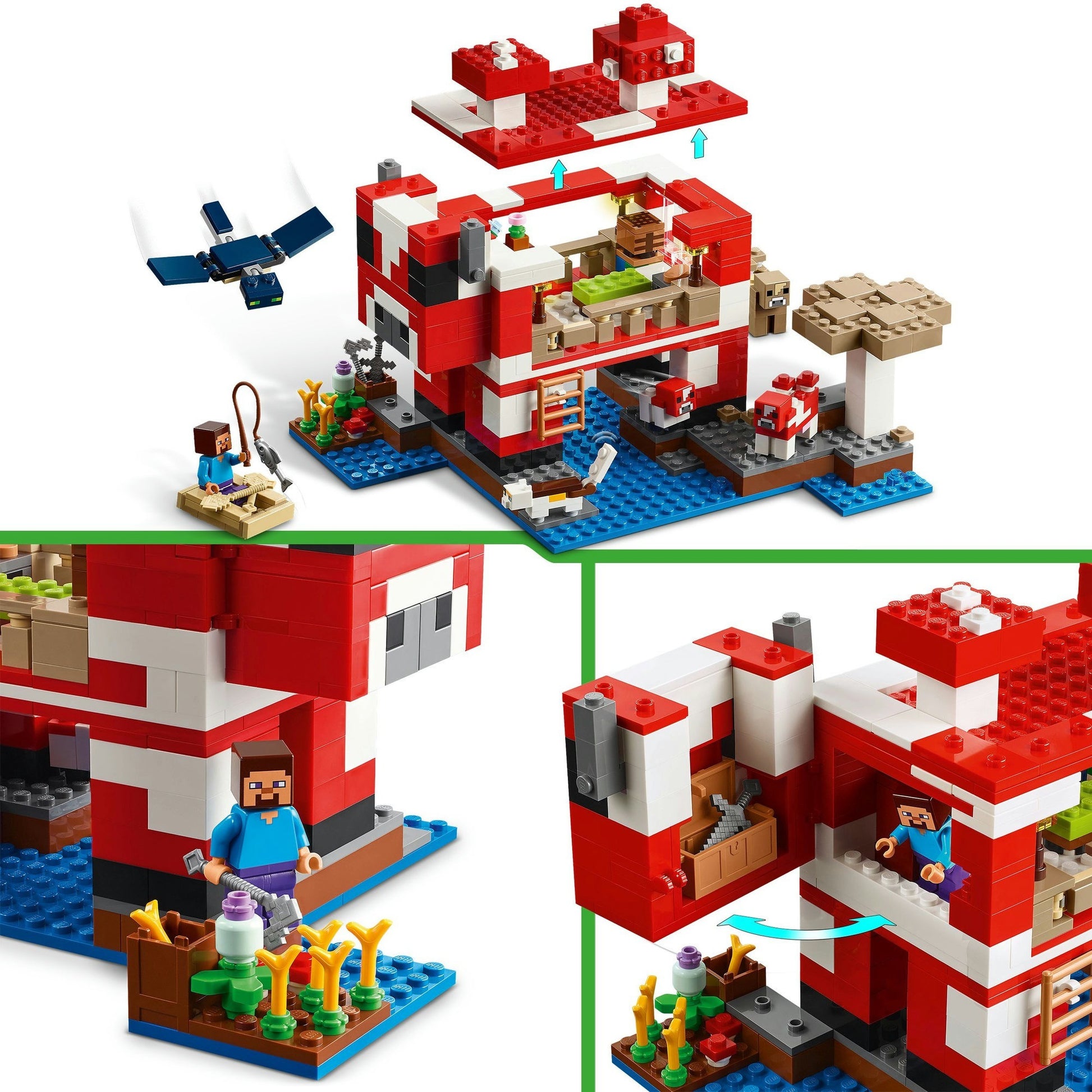 Lego minecraft het mooshroom huis - 21270