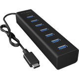 Icy box ib-hub1700-c3 usb-hub (zwart) - afbeelding 1