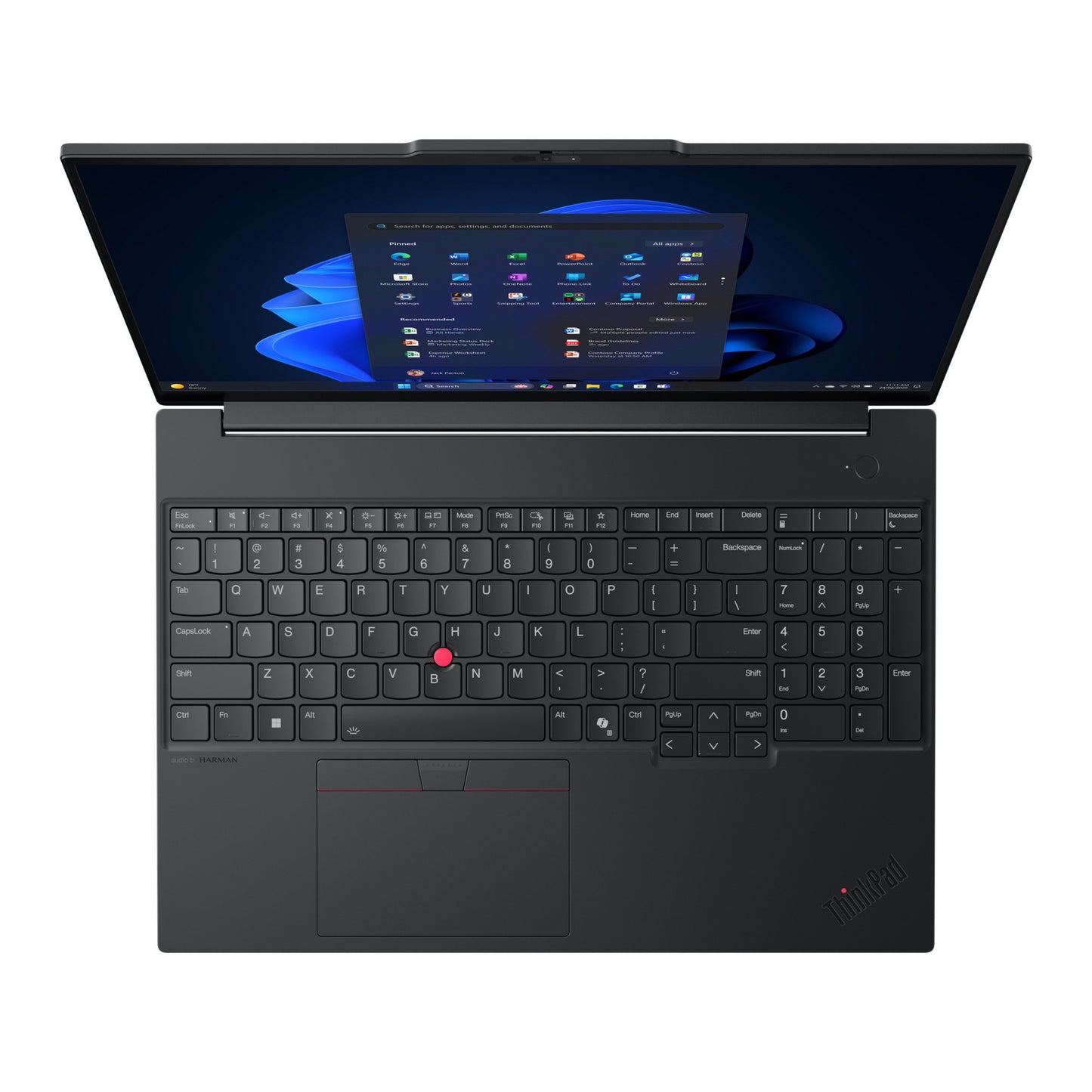 Lenovo thinkpad e16 gen 3 amd (21st005xmh) 16 laptop (zwart | ryzen 7 250 | radeon 780m | 32 gb | 1 tb ssd)