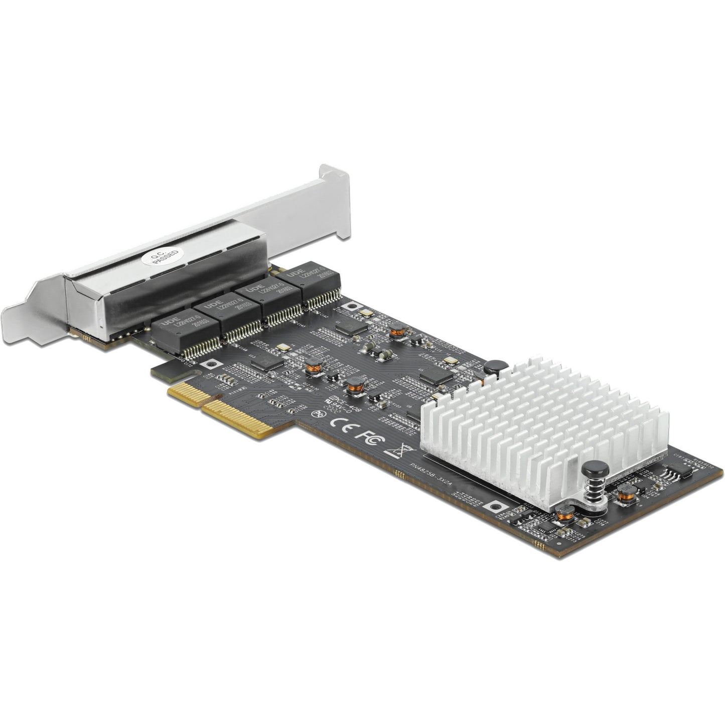 Delock pci express x4 naar 4 x rj45 2,5 gbe netwerkadapter