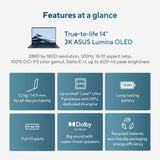 Asus zenbook 14 oled ux3405ca-qd012w 14 laptop (blauw | core ultra 7 255h | arc 140t | 32 gb | 1 tb ssd) - afbeelding 14
