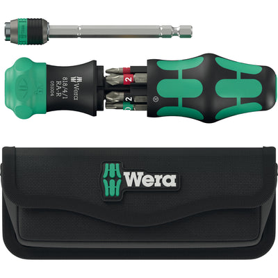 Wera kraftform kompakt 20 ra-r met etui, 6‑delig bitset (zwart groen)