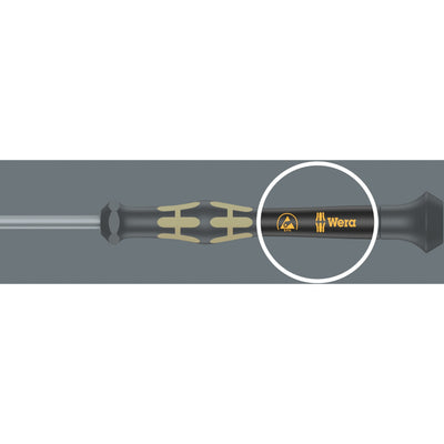 Wera 1550 6 esd schroevendraaierset esd 6-delig plat, kruiskop phillips, torx plus, microstix