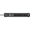 Brennenstuhl premium-line stekkerdoos 6-voudig stekkerdoos (zwart, 1,8 meter, 26.000a overspanningsbeveiliging)