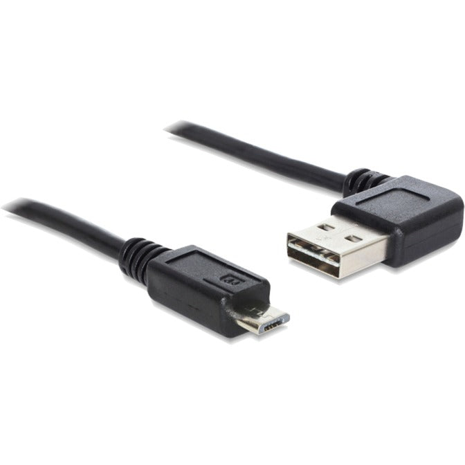 Delock usb-a 2.0 90° > micro-usb-b kabel (zwart, 0,5 meter)