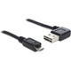 Delock usb-a 2.0 90° > micro-usb-b kabel (zwart, 0,5 meter)