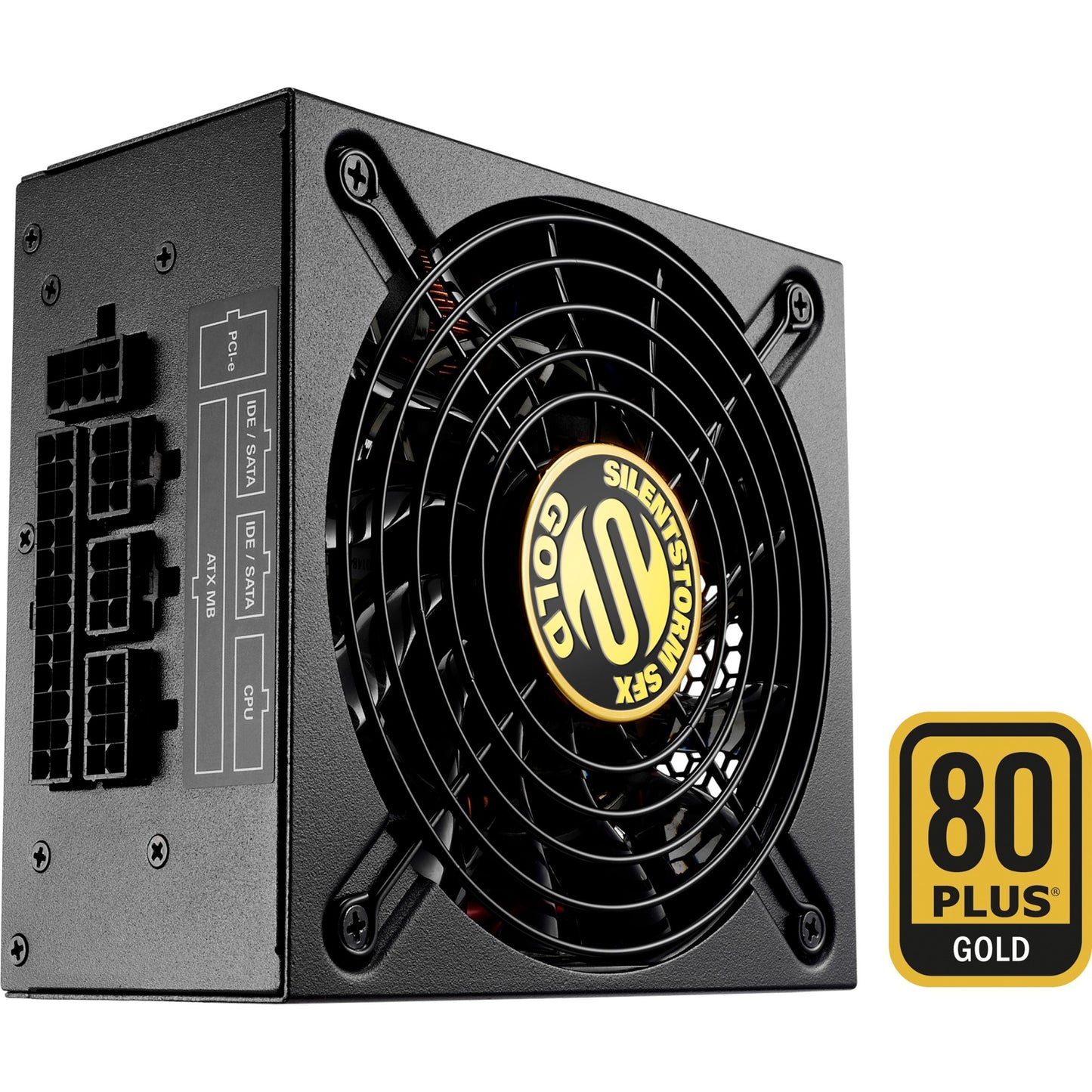 Sharkoon silentstorm sfx 500 gold modulaire 500 watt voeding (zwart, 2x pcie)