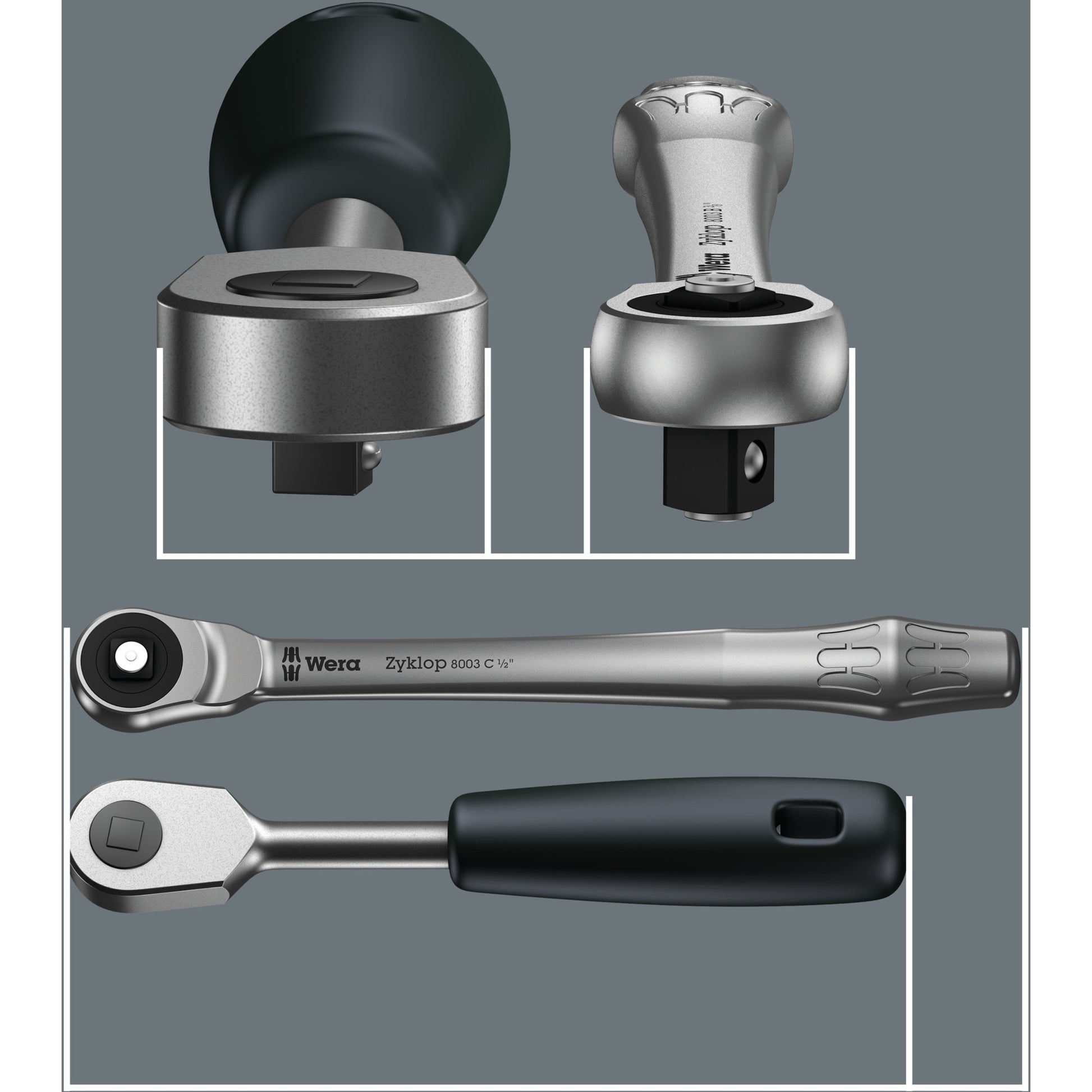 Wera 8100 sa 7 zyklop metal-ratelset doorsteekvierkant 1 4 gereedschapsset (28-delig)