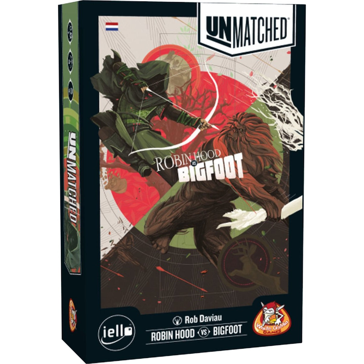 White goblin games unmatched: robin hood vs bigfoot bordspel (nederlands, 2 spelers, 20 minuten, vanaf 10 jaar)