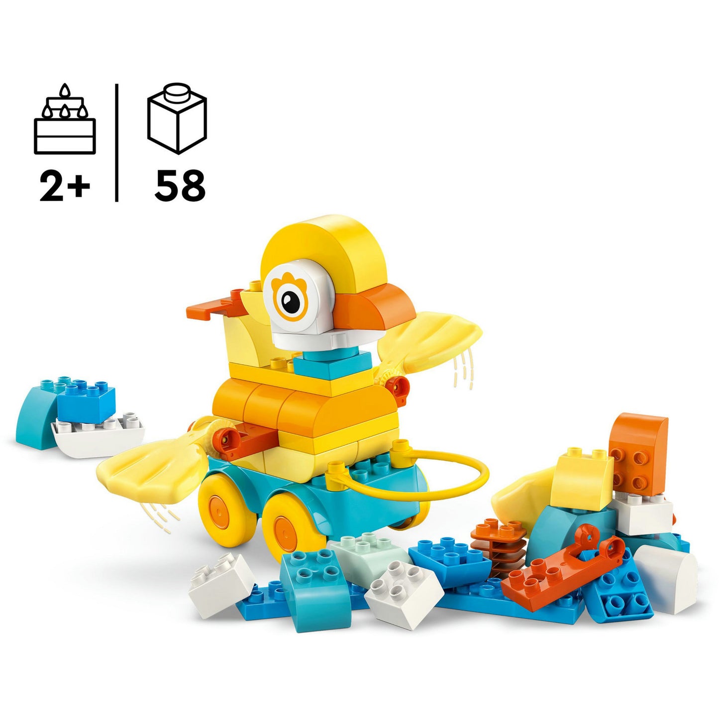 Lego duplo 10448 3-in-1 dieren op wielen peuterspeelgoed