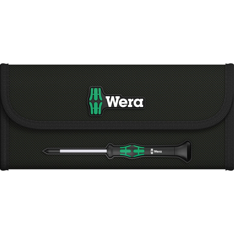 Wera kraftform 12sb1 micro-schroevendraaierset (zwart groen, voor elektrische apparaten)