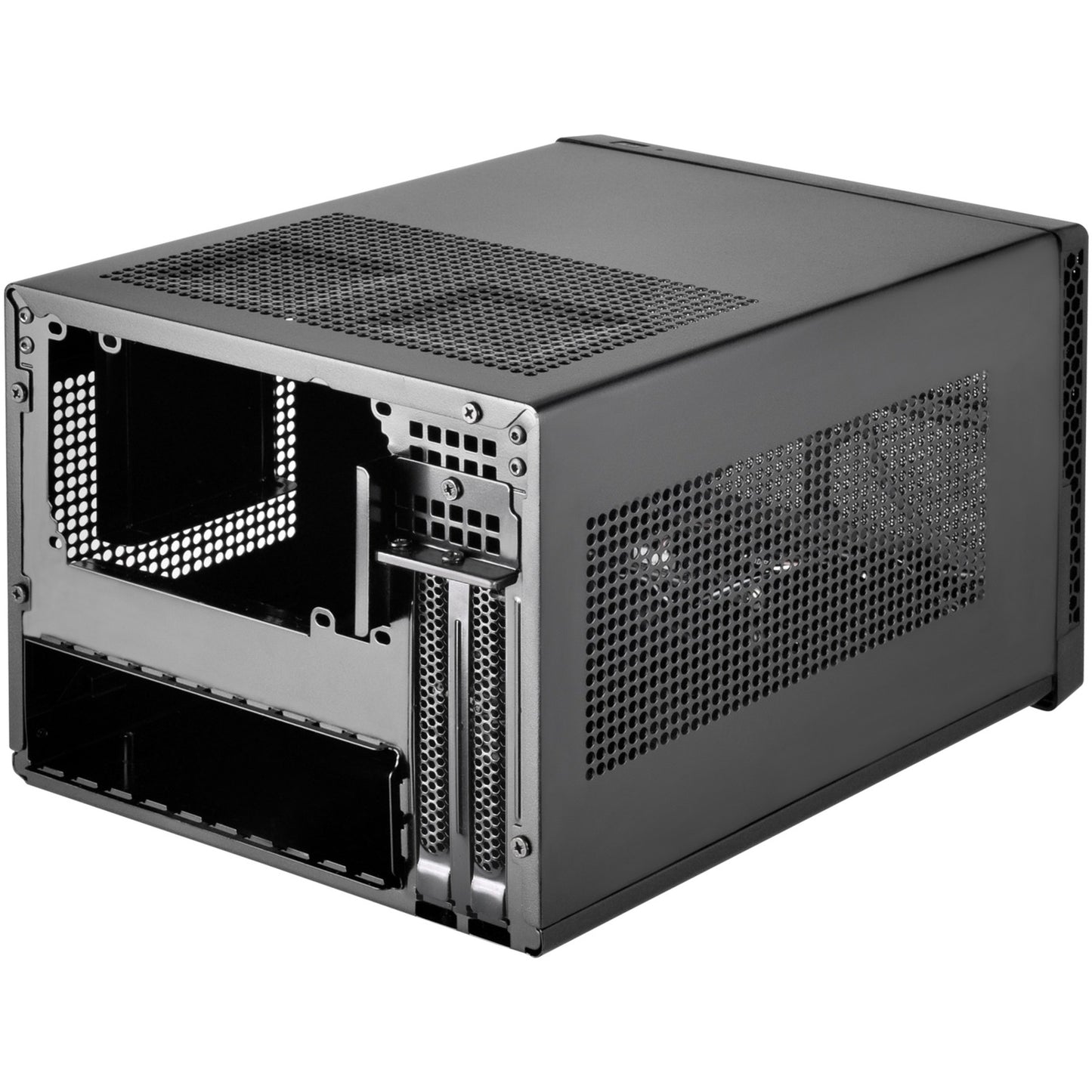 Silverstone sst-sg13b-c mini tower behuizing (zwart | 1x usb-a | 1x usb-c)