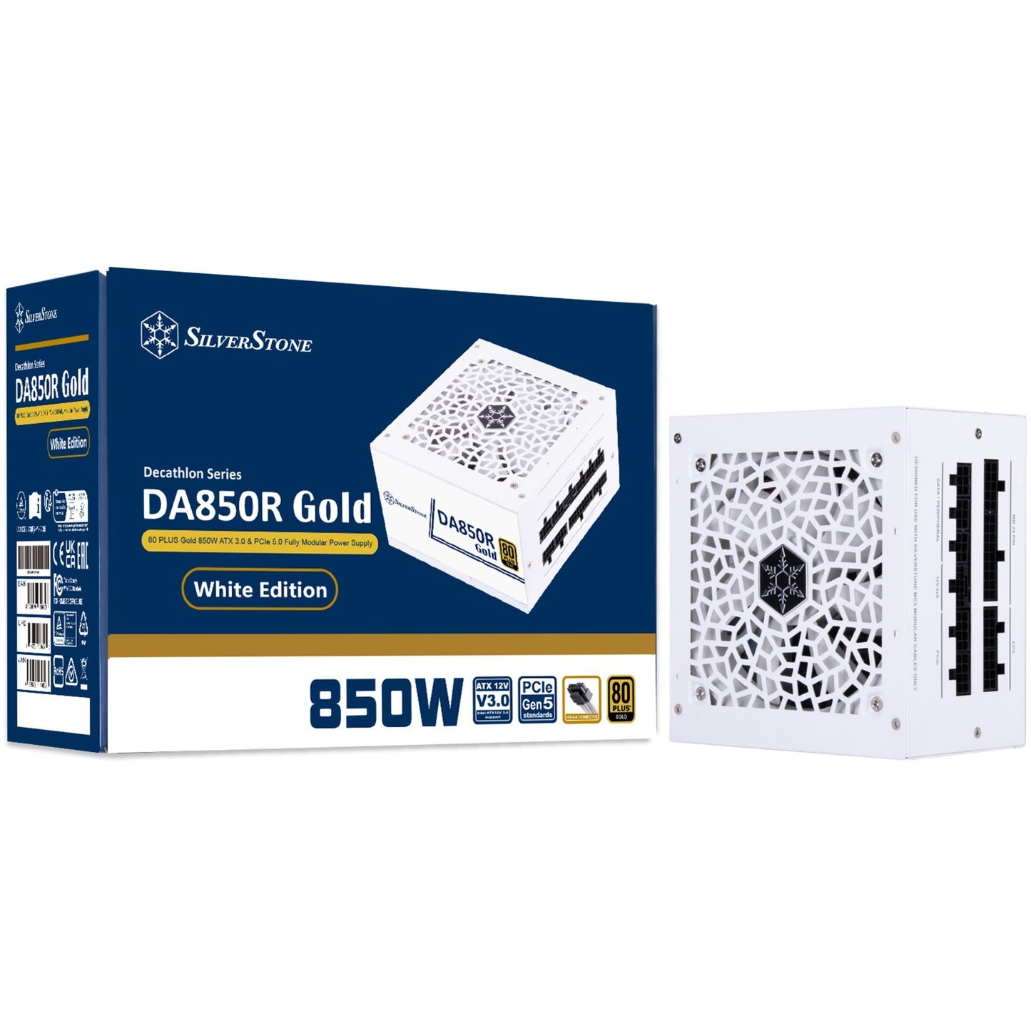 Silverstone sst-da850r-gma-www modulaire 850 watt voeding (wit, 4x pcie)