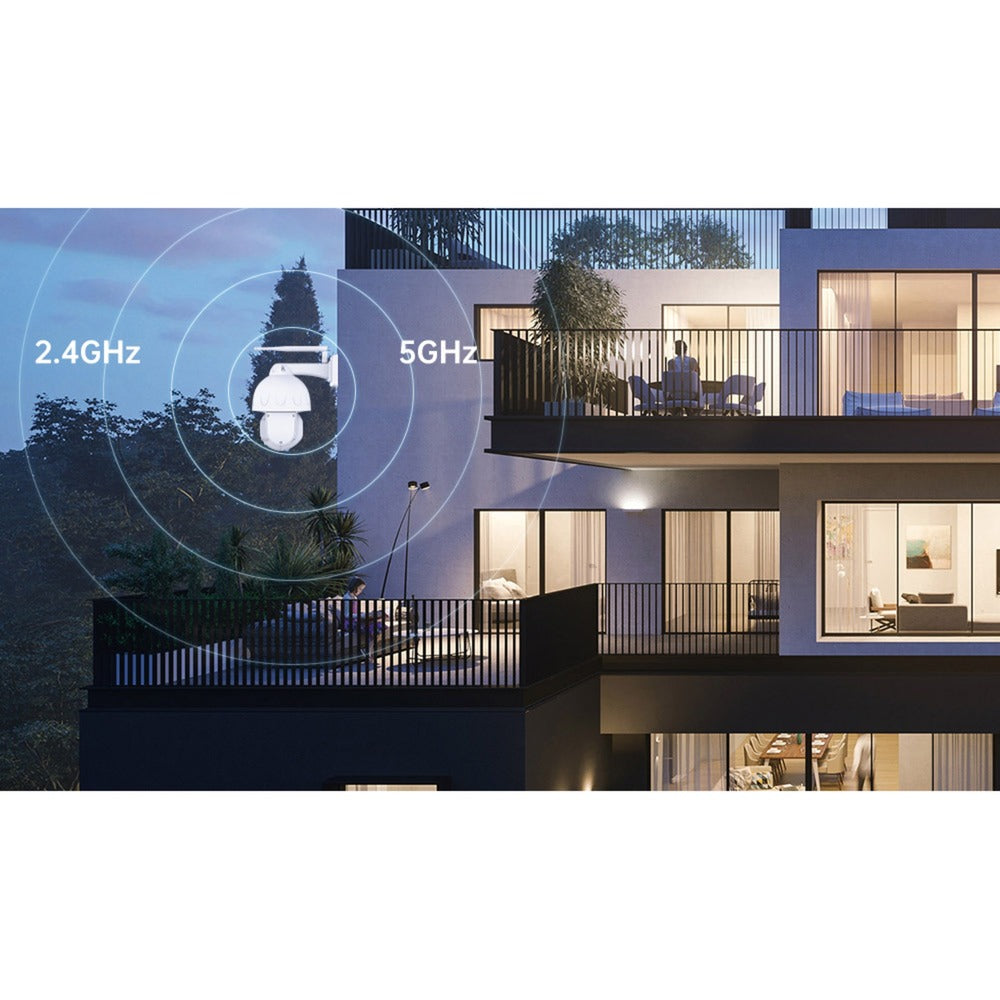 Foscam sd8p, 4k 8mp dual-band wifi ptz buiten beveiligingscamera (wit)