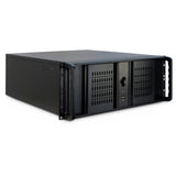 Inter-tech 4u-4098-s rack behuizing (zwart | 2x usb-a) - afbeelding 1