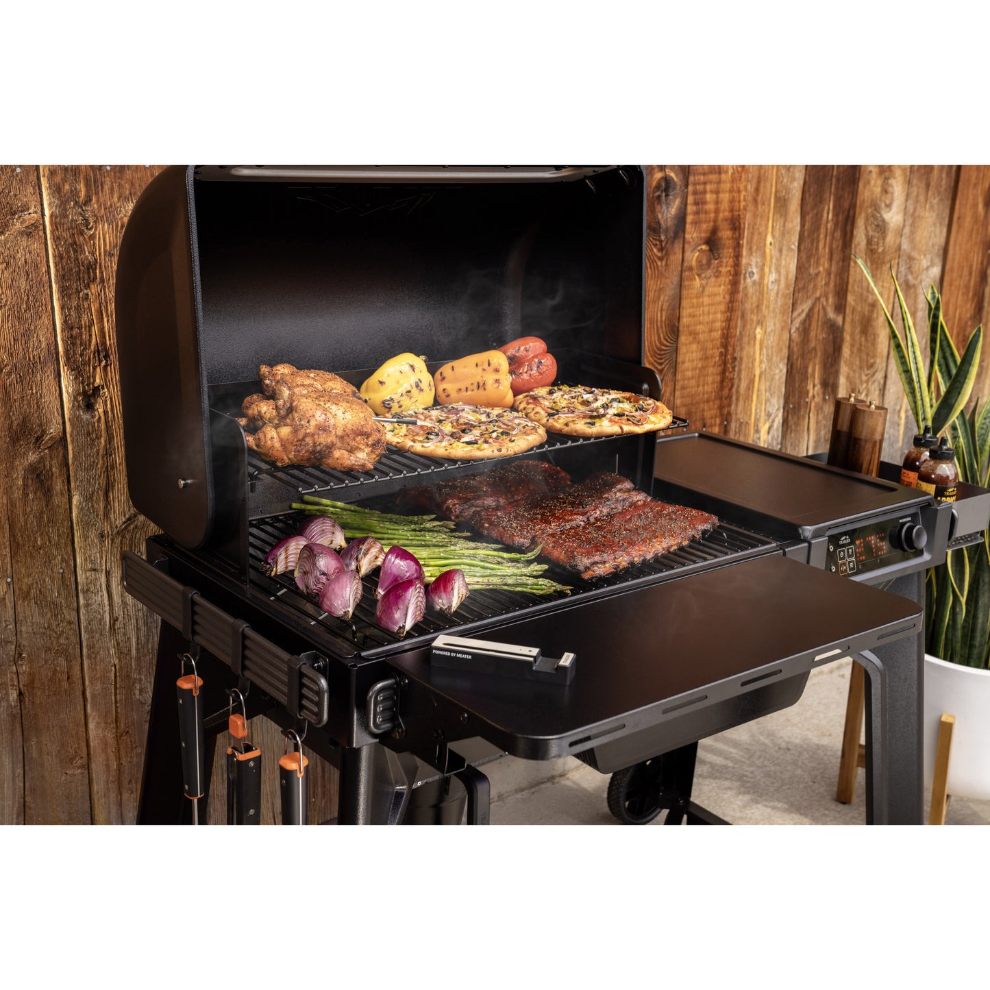 Traeger woodridge pellet barbecue (zwart, wifire)