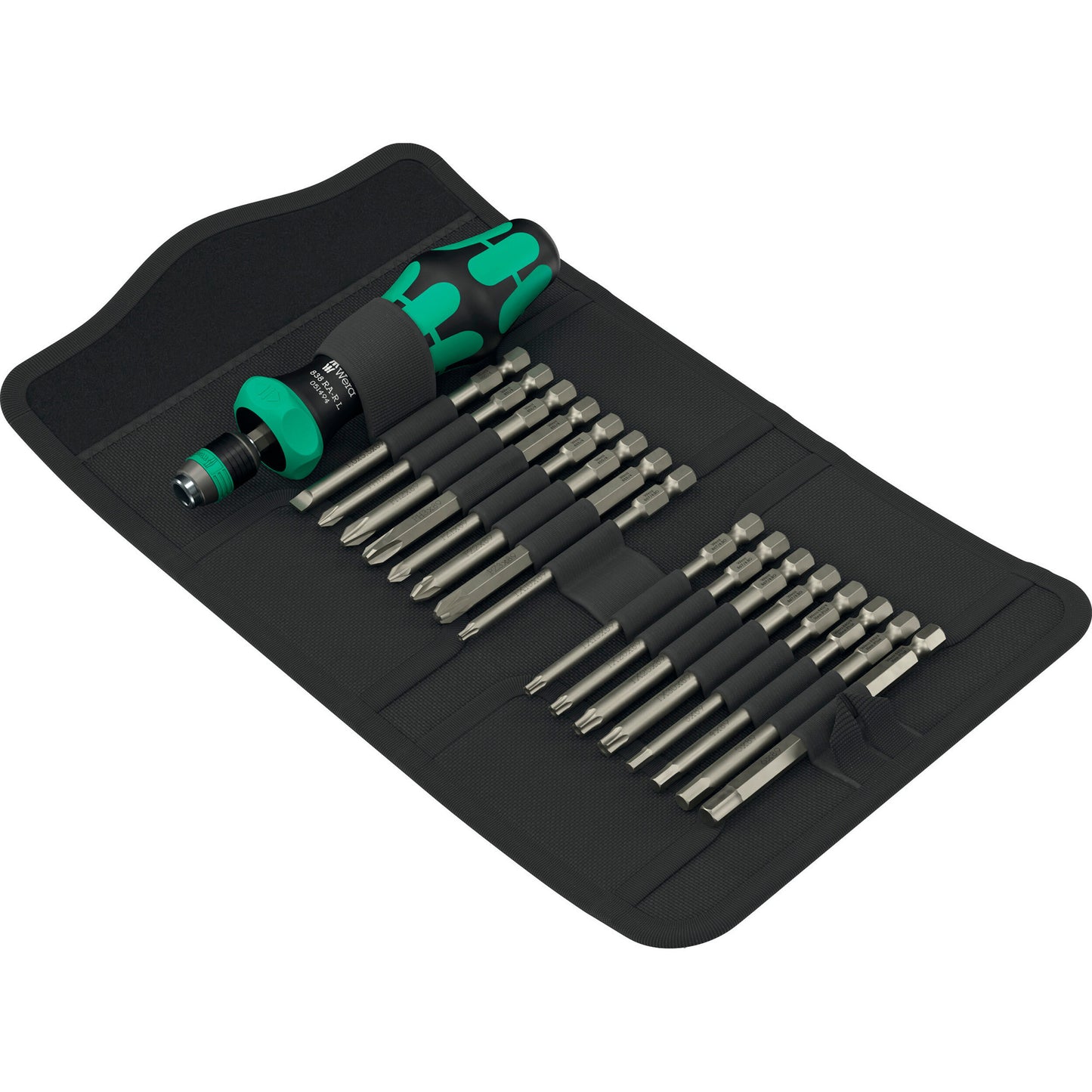Wera kraftform kompakt 60 ra -r 1, 17‑delig bitset (zwart groen)