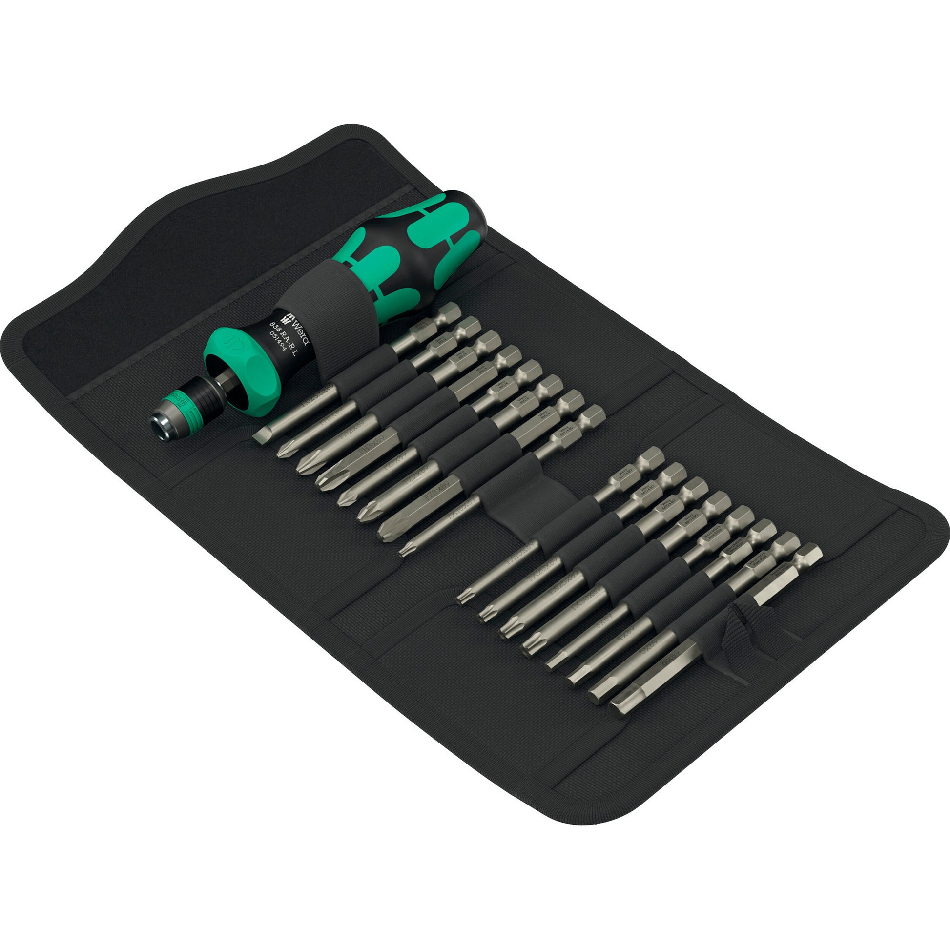 Wera kraftform kompakt 60 ra -r 1, 17‑delig bitset (zwart groen)