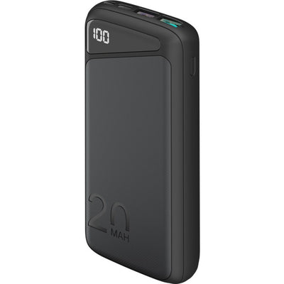 Goobay quick charge powerbank 20.000 mah - 74 wh (zwart, usb-c pd, qc 3.0)